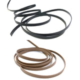 Real Leather Flat Cord, 4mm width, Price per 0.1m, Minimum order is 0.3m~