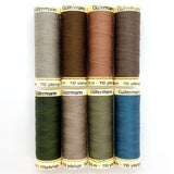 macchina, 8 Colors Gutermann Thread Set for Quilting, "Autumn Tapestry with Small Bird"