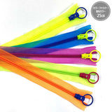 25cm Neon Bicolor Zipper