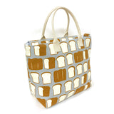 Insulated Bag and Pouch made from White Bread Print