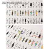 Assorted Embroidery Thread Set for "100 Girls Style Book, Fashionable Dress-up"