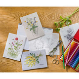 COSMO, Embroidery Kit with Printed Design, "Garden Sketchbook (with Frame) by Kazuko Aoki"