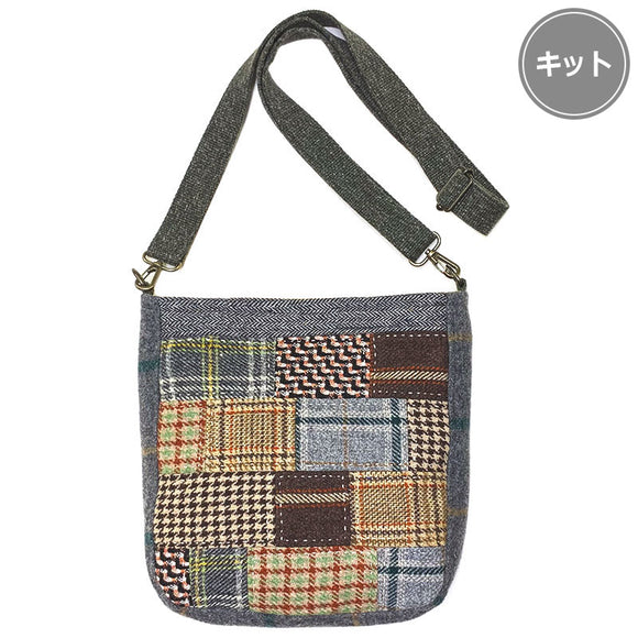 Square-Patch Wool Pochette