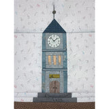 Pattern of Clock Tower (without instruction and pattern) in "Sutekini (Fantastic) Handmade, July, 2023 issue" - Monthly Quilt, Let's Build A Town with Houses