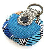 Earphone Case, Blue, with Round Jump Ring (without instruction and pattern) in "Yoko Saito, My Precious Bag and Pouch"