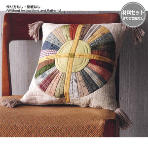 Grandma's Fan Cushion（without instruction）in "Your First Patchwork, Yoko Saito's Traditional Patterns"