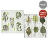 Kit of 2 Patterns for 6.5cm Wood Frame with Leg, Tree and Leaf, (Japanese instruction only)