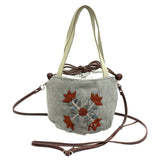 Drawstring Mini Bag with Four Lilies
