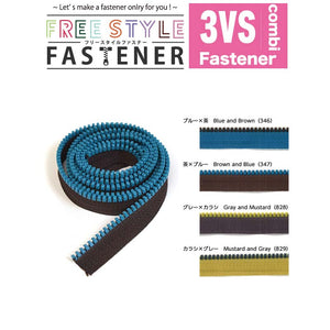 Free-style Zipper, Combination type, 1.2m roll ( 3VS )