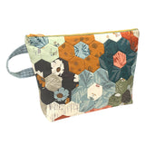 Big Hexagon Pouch with English Paper Piecing, USA Print Fabric