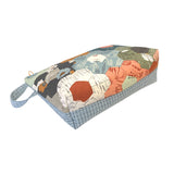 Big Hexagon Pouch with English Paper Piecing, USA Print Fabric