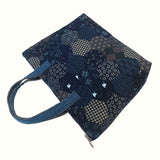 Big Hexagon Pouch with English Paper Piecing, Japanese Print Fabric