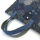 Big Hexagon Pouch with English Paper Piecing, Japanese Print Fabric