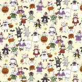 web20230914-04, Cat's Halloween Party, Price per 0.1m, Minimum order is 0.1m~ | Fabric