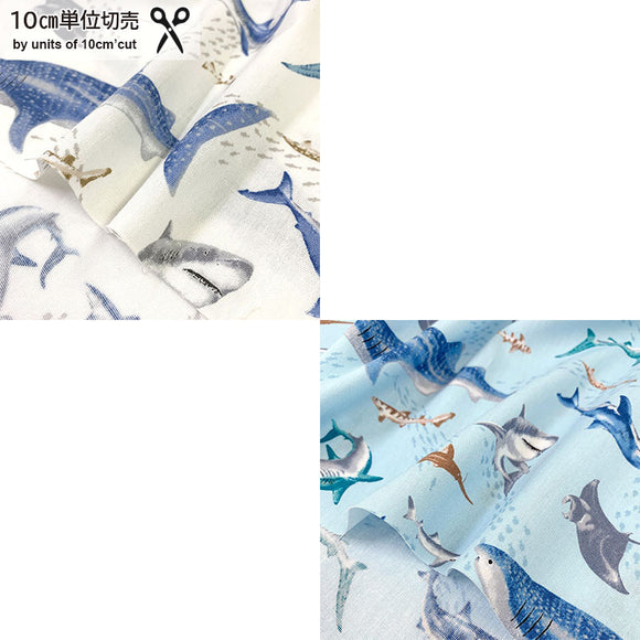 web20231109-01, Sea Animals, Price per 0.1m, Minimum order is 0.1m~ | Fabric