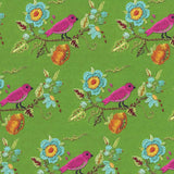 web20231121-02, USA Print Fabric, Moda, VINTAGE SOUL Bird and Flower Embroidery, Price per 0.1m, Minimum order is 0.1m~ | Fabric