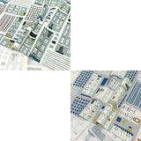 web20240710-02, Cotton Oxford Print Fabric Buildings (with Japanese instruction), Price per 0.1m, Minimum order is 0.1m~ | Fabric