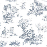 web20240710-03, Antique-style Line Drawing Landscape Fabric, Price per 0.1m, Minimum order is 0.1m~ | Fabric