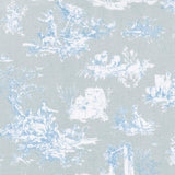 web20240710-03, Antique-style Line Drawing Landscape Fabric, Price per 0.1m, Minimum order is 0.1m~ | Fabric