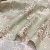 web20240710-03, Antique-style Line Drawing Landscape Fabric, Price per 0.1m, Minimum order is 0.1m~ | Fabric