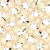 web20240801-01, Oxford fabric, Polka Dots and Long-tailed Tit, Price per 0.1m, Minimum order is 0.1m~ | Fabric