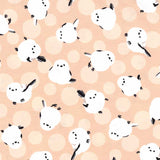 web20240801-01, Oxford fabric, Polka Dots and Long-tailed Tit, Price per 0.1m, Minimum order is 0.1m~ | Fabric