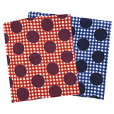 web20240808-03, Oxford Fabric with Polka-dots and Plaid Pattern, Price per 0.1m, Minimum order is 0.1m~ | Fabric