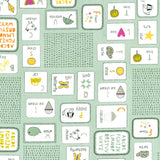 web20241128-01, moda USA Cotton, Alphabet Card, Shine, Price per 0.1m, Minimum order is 0.1m~ | Fabric