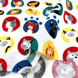 web20241209-02, un/nö (un/no) POP WORLD Cat Freinds, Price per 0.1m, Minimum order is 0.1m~ | Fabric