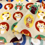 web20241209-02, un/nö (un/no) POP WORLD Cat Freinds, Price per 0.1m, Minimum order is 0.1m~ | Fabric