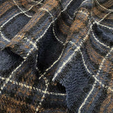 [ 50%OFF / SALE ] web20241220-04, Plaid Wool Gauzes, Navy, Price per 0.1m, Minimum order is 0.1m~ | Fabric