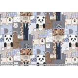 web20250121-02, Animal Puzzle Pattern, Price per 0.1m, Minimum order is 0.1m~ | Fabric