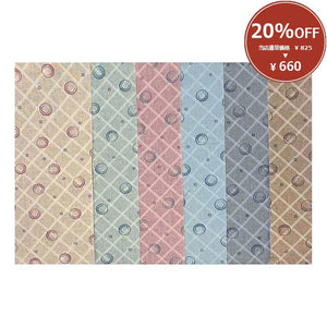 [ 20%OFF / SALE ] 2309 Fabric Set, Diagonal Plaid & Dots, 6 pieces / set