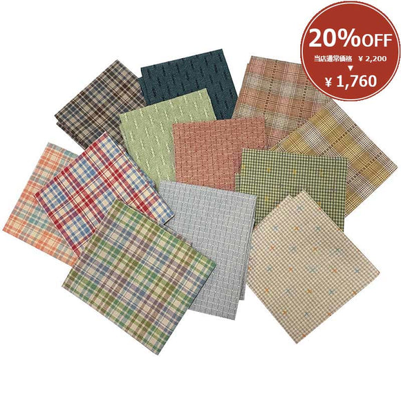 [ 20%OFF / SALE ] 2309, Pre-dyed Woven Fabric Set, Variations, 12 pieces / set