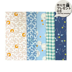 2403, 5 USA Pop Print Fabric Set (with Free English Instruction)