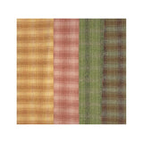 2403, 4 Pre-dyed Woven Plaid Fabric Set (with Free English Instruction)