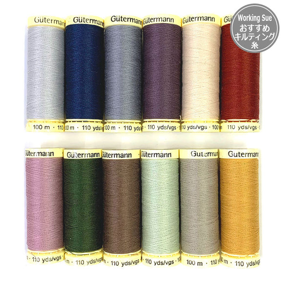 macchina, 12 Colors Gutterman Quilting Thread Set for 