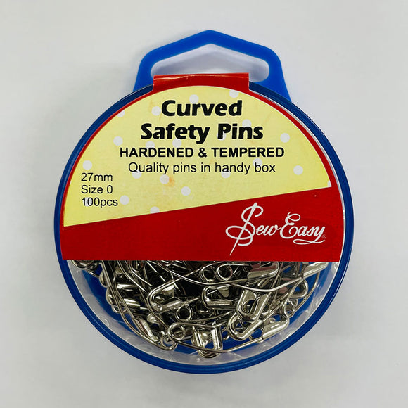 Sew Easy, Curved Safety Pins for Basting, 100 pcs / pack