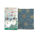 Clover, Brooch Set with Button for Covering, Oval 55mm, 2 pieces ( with pre-cut fabric and pattern )