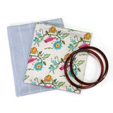 Ring Handle Bag with Bird and Flower Embroidery (Japanese instruction only)