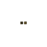 Square Wood Bead, Brown, 2 pcs /set