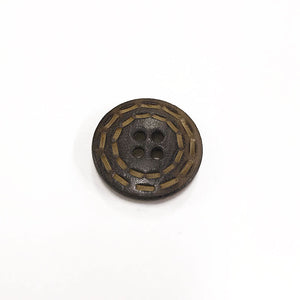 Wood Button with 4 holes, Stitch Pattern, M | miscellaneous goods, patchwork quilt, Yoko Saito, 25mm woodcarving button