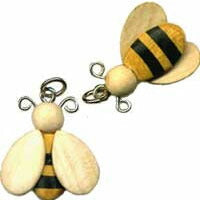 Zipper Pull Charm, Bee, 2 piece / set, CC2069