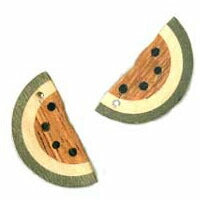 Zipper Pull Charm ( Watermelon slice, 2pcs / set, CC2057 )
