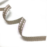 Linen-Cotton tape with Stitch, 1.5cm width ( BEL-1461 ), Price per 0.1m