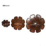 Wood Button, Flower / Circle, Small size