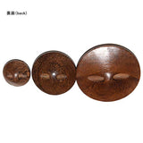 Wood Button, Flower / Circle, Medium size