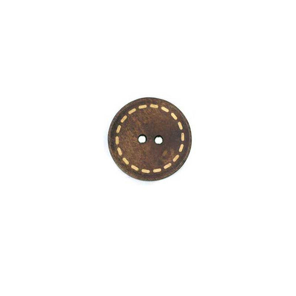 Wood Button, Stitch, Small size