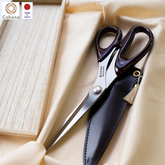 Seki Sewing Shears with Lacquered Handles (Shunuri) (45-266)