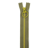 40cm Bicolor Zipper, Khaki